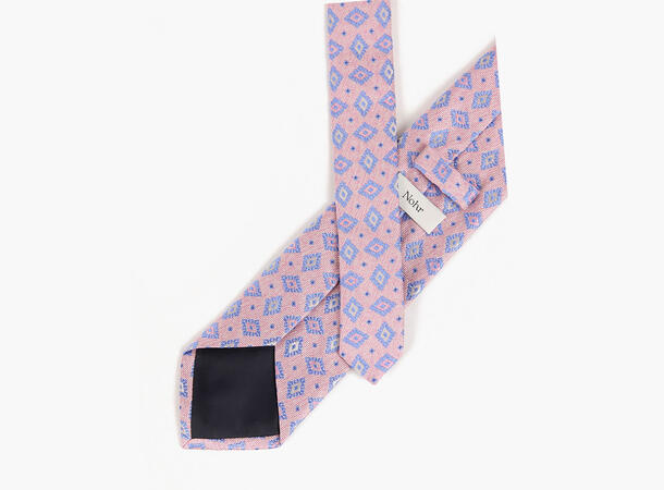 NOHR Silkeslips Mark Rosa Rutemønster 55 Pink 
