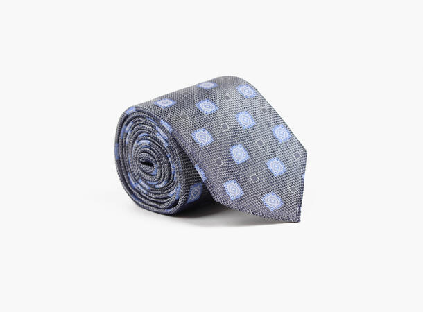 NOHR Silkeslips Paul Navy med Mønster 79 Navy 