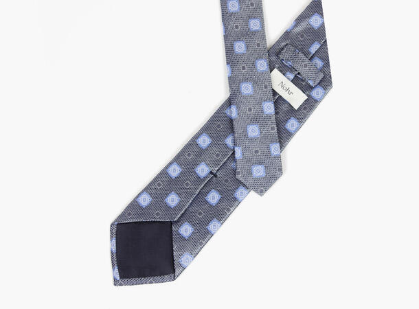 NOHR Silkeslips Paul Navy med Mønster 79 Navy 