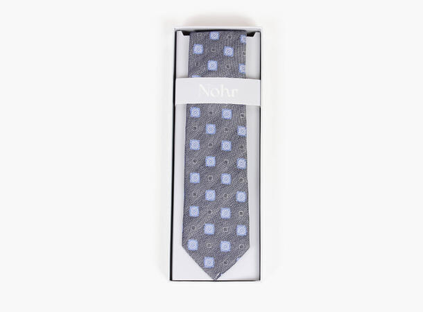 NOHR Silkeslips Paul Navy med Mønster 79 Navy 