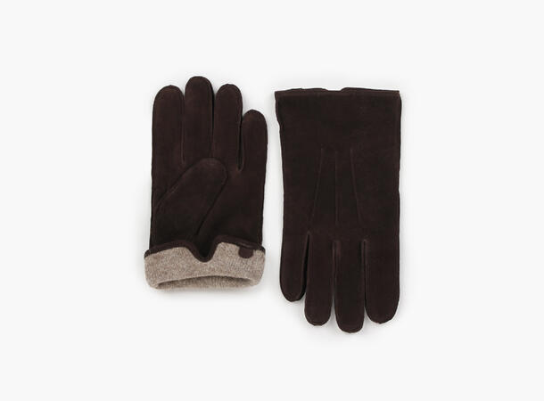 NOHR Stephan Suede Leather Gloves Mørk brun 19 11,5 