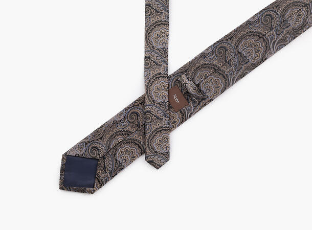 NOHR Theo Silk Tie 7,6 cm Brun 19 