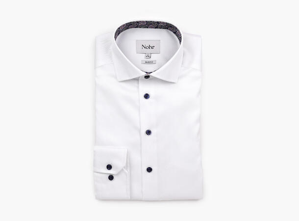Florida Hvit Skjorte Kontrast, Slim Fit XL-43/44 
