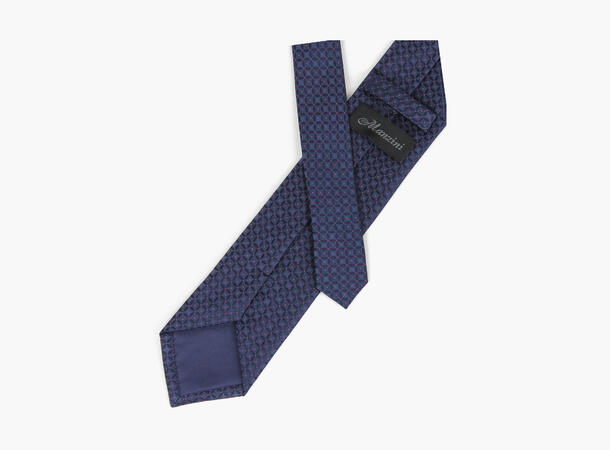 MANZINI100% silk tie 7,6 cm width 79 Navy 