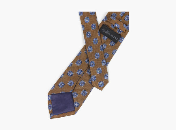MANZINI 100% silk tie 7,6 cm width 39 Burnt Orange W33-2205-23 