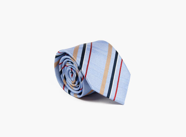 MANZINI 100% silk tie 7,6 cm width 71 Lt. blue 