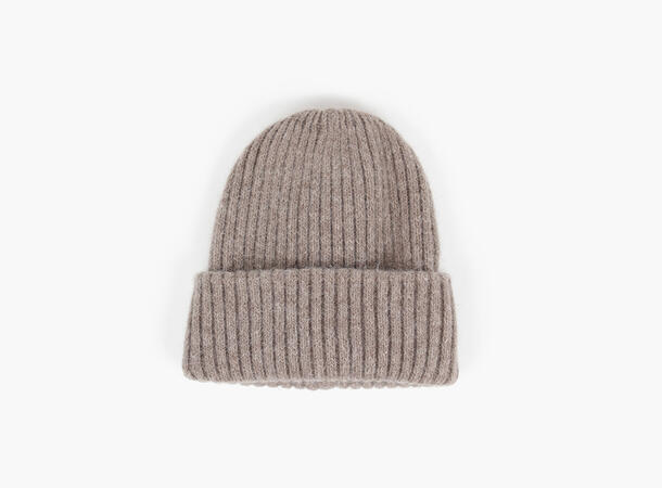 MANZINI Chunky Fluffy Rib Beanie 18 Medium brown 