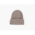 MANZINI Chunky Fluffy Rib Beanie 18 Medium brown