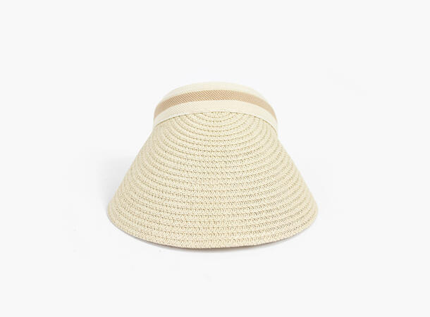 MANZINI Klassisk Solbrem med Stripe 13 Sand 