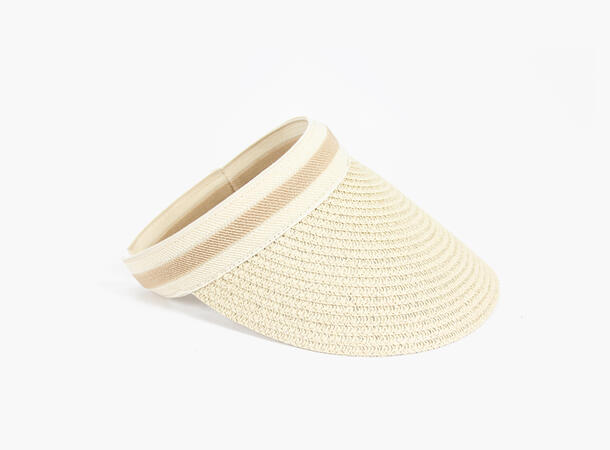 MANZINI Klassisk Solbrem med Stripe 13 Sand 