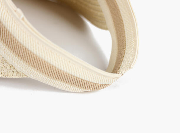 MANZINI Klassisk Solbrem med Stripe 13 Sand 
