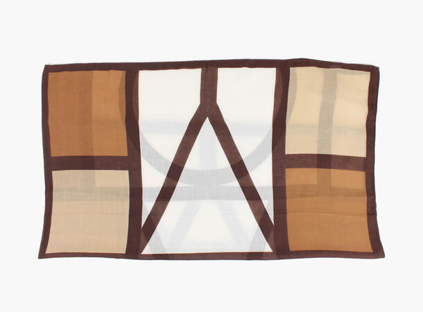 MANZINI Linjer Skjerf 85 x 180 cm Mørk brun 19 