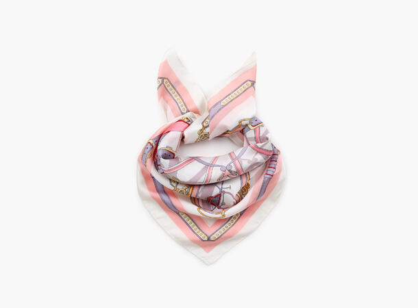 MANZINI Maritimt Satengskjerf Lys Rosa 51 