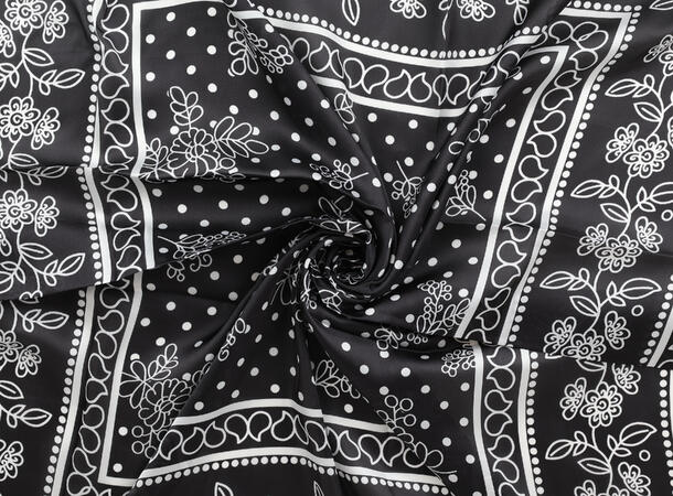 MANZINI Skjerf 90 x 90 cm Sort 09 