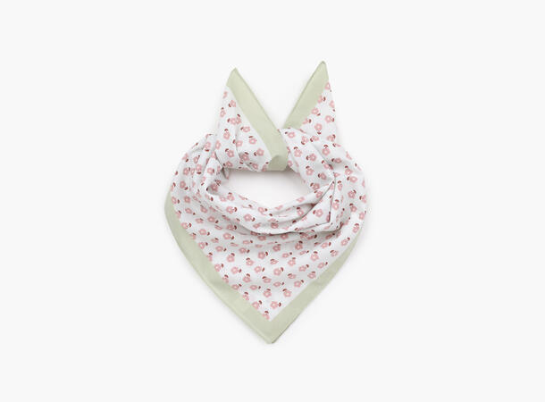 MANZINI Skjerf med Daisy Print 65x65 cm Mint grønn 81 