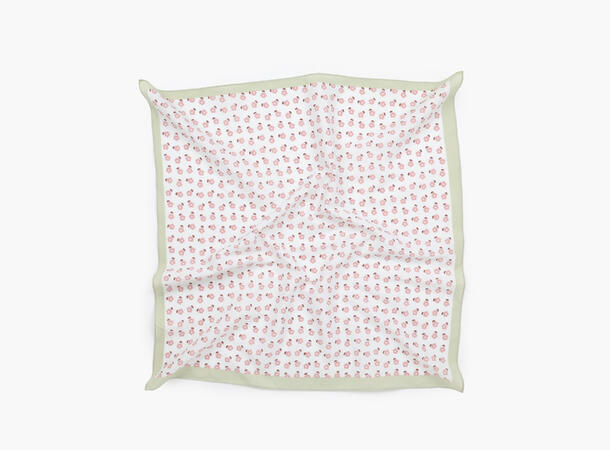 MANZINI Skjerf med Daisy Print 65x65 cm Mint grønn 81 