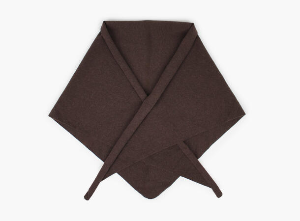 MANZINI Triangelsjal i Ullmix Brun 19 