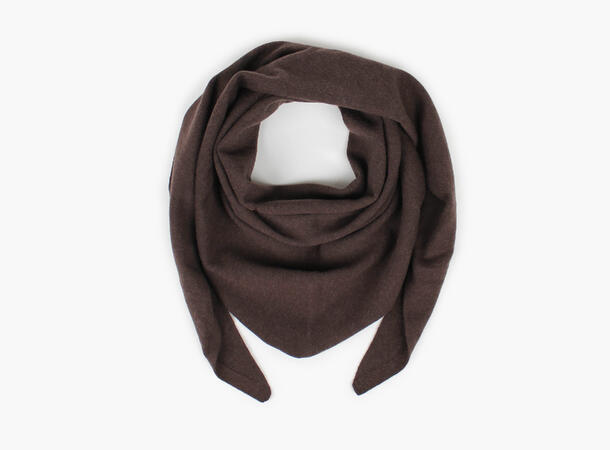 MANZINI Triangelsjal i Ullmix Brun 19 