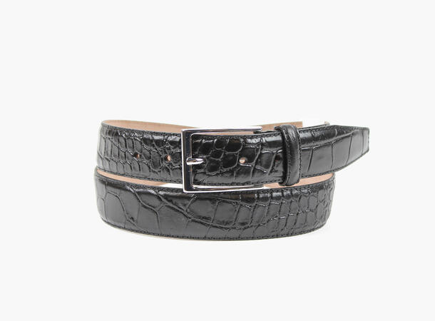 MONTECRISTO Carl Skinnbelte Croco 3,5 cm 100 cm 