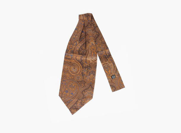 Manzini 100% silk printed silk Ascot 19 Brown 