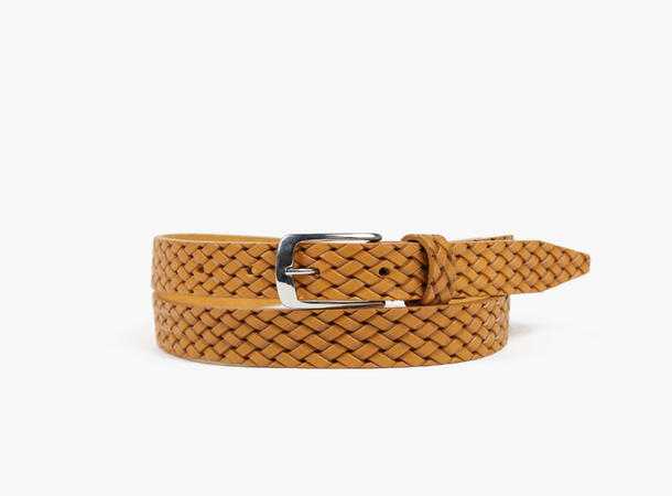 Manzini leather "braided" belt 