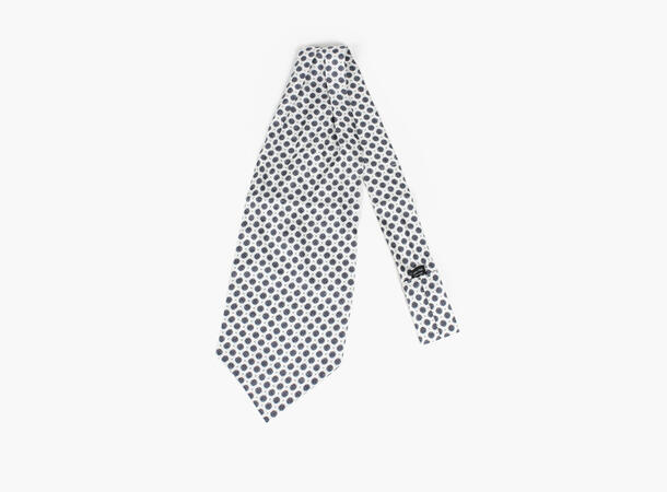 Montecristo 100% silk printed silk Ascot Hvit 01 