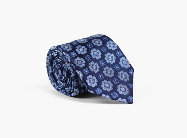 Montecristo woven tie 7,6 cm Marine blå 79 