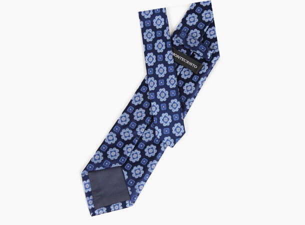 Montecristo woven tie 7,6 cm Marine blå 79 