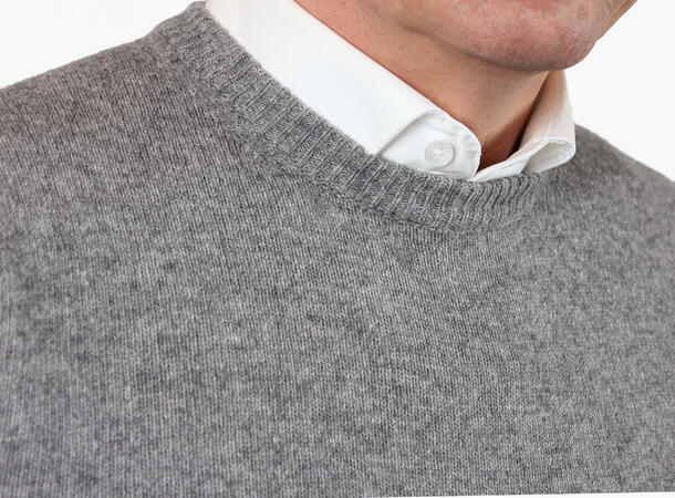 NOHR 100% Ullgenser Rund Hals Grå 05 Grey S 
