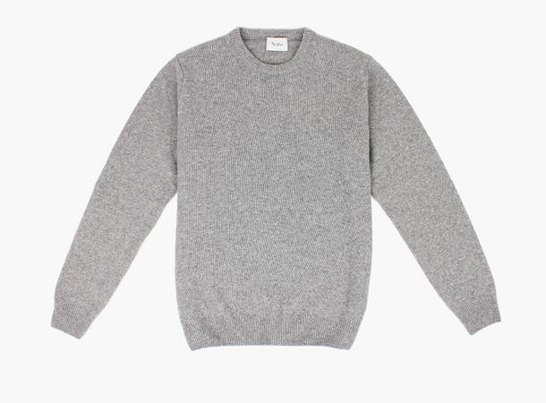 NOHR 100% Ullgenser Rund Hals Grå 05 Grey S 