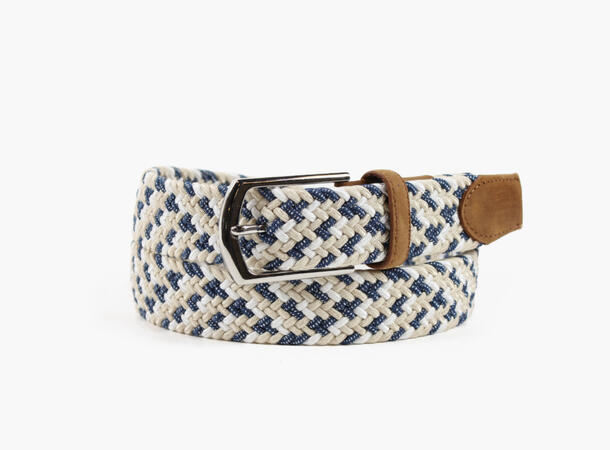 NOHR Christian Flettet Strikkbelte Multi Beige 15 100 cm 