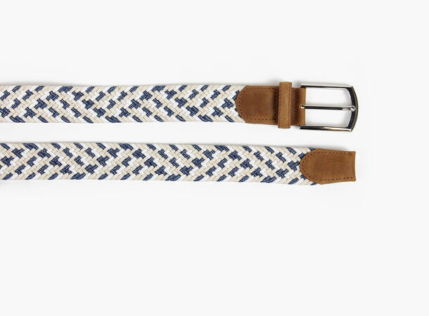 NOHR Christian Flettet Strikkbelte Multi Beige 15 100 cm 
