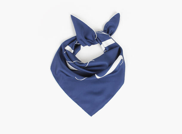 NOHR Embla Emblem Silk Scarf 65 x 65 cm Marine blå 79 