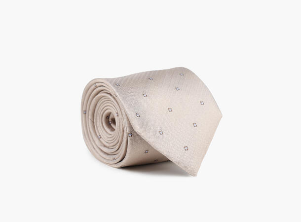 NOHR Even Silk Tie 7,6 cm Beige 15 