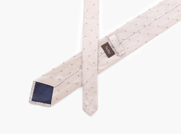 NOHR Even Silk Tie 7,6 cm Beige 15 