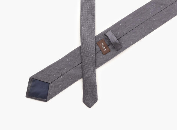 NOHR Even Silk Tie 7,6 cm Kullgrå 08 