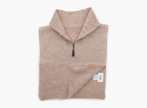 NOHR Gabriella Wool Mohair Zip Neck Beige 15 