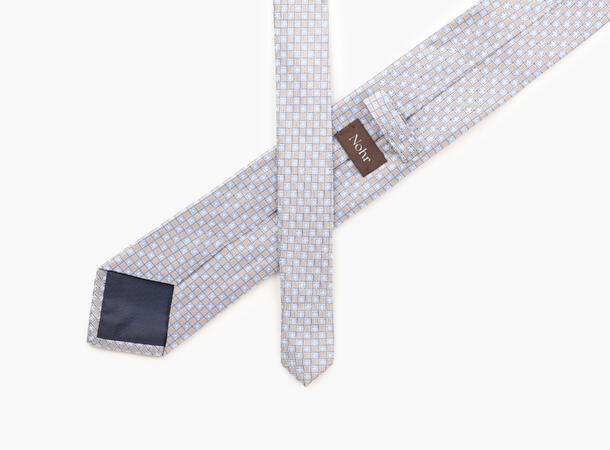 NOHR Isak Silk Tie 7,6 cm Blå 75 