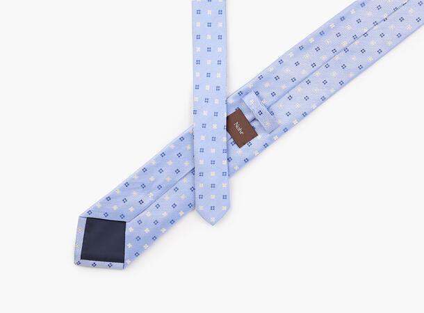 NOHR Leo Silk Tie 7,6 cm Lys blå 71 