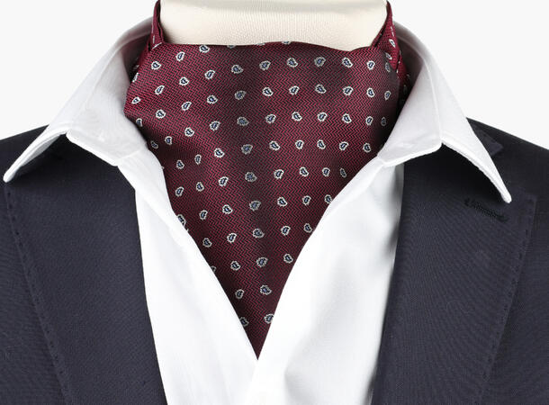 NOHR Levi Silk Ascot 46 Mørk Rød 