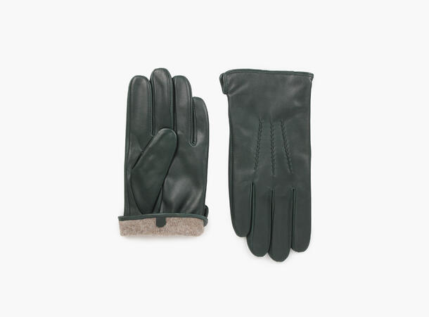 NOHR Mats Classic Leather Gloves Mørk olivengrønn 89 9,5 