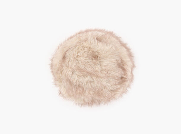 NOHR Renee Pillbox Lue i Fuskepels Beige 15 