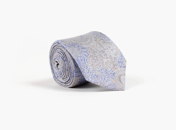 NOHR Silkeslips John Beige Blå Paisley 15 Beige 