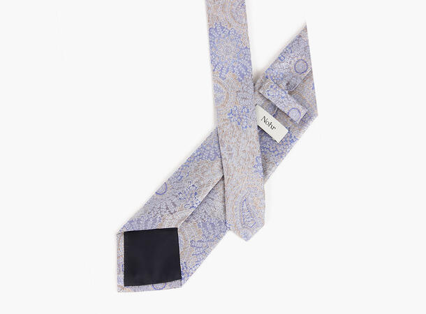 NOHR Silkeslips John Beige Blå Paisley 15 Beige 