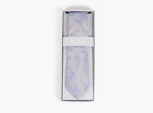 NOHR Silkeslips John Beige Blå Paisley 15 Beige 