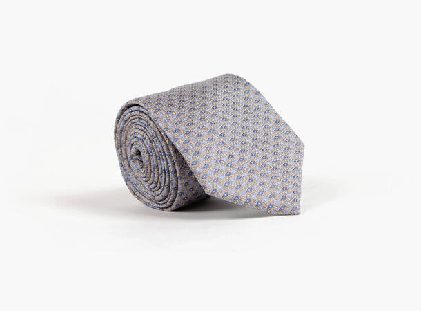 NOHR Silkeslips Robert Beige Blå Mønster 15 Beige 
