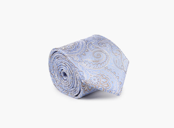 NOHR Theo Silk Tie 7,6 cm Lys blå 71 