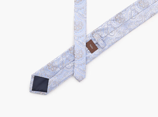 NOHR Theo Silk Tie 7,6 cm Lys blå 71 