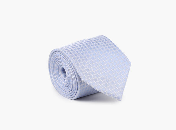 NOHR Tom Silk Tie 7,6 cm Lys blå 71 