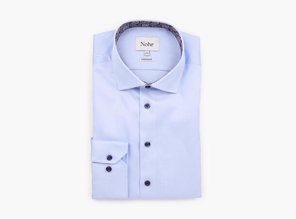 FLORIDA LS SKJORTE LYSBLÅ M/ KONTRAST-CF M-39/40 